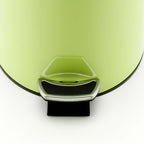 Foot Pedal Stainless Steel Trash Bin Round 12L Green