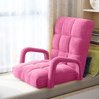 Floor Recliner Lazy Chair with Armrest Pink