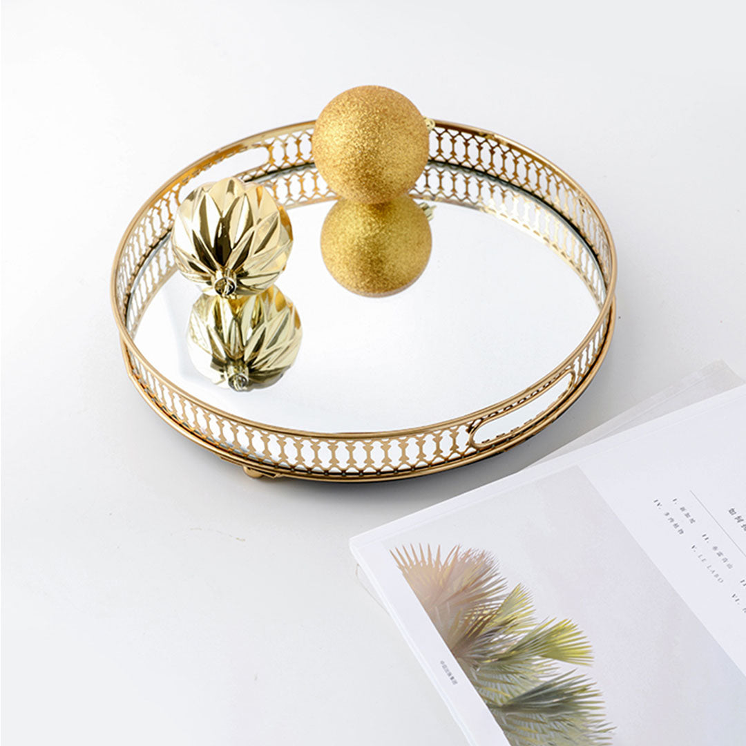 32cm Round Vanity Tray with Handles