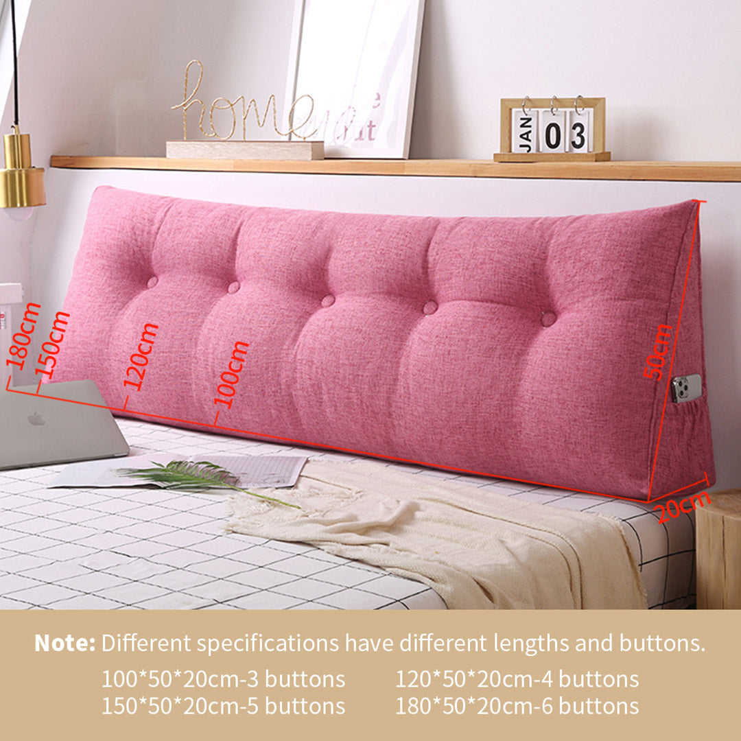 SOGA 120cm Pink Wedge Bed Cushion