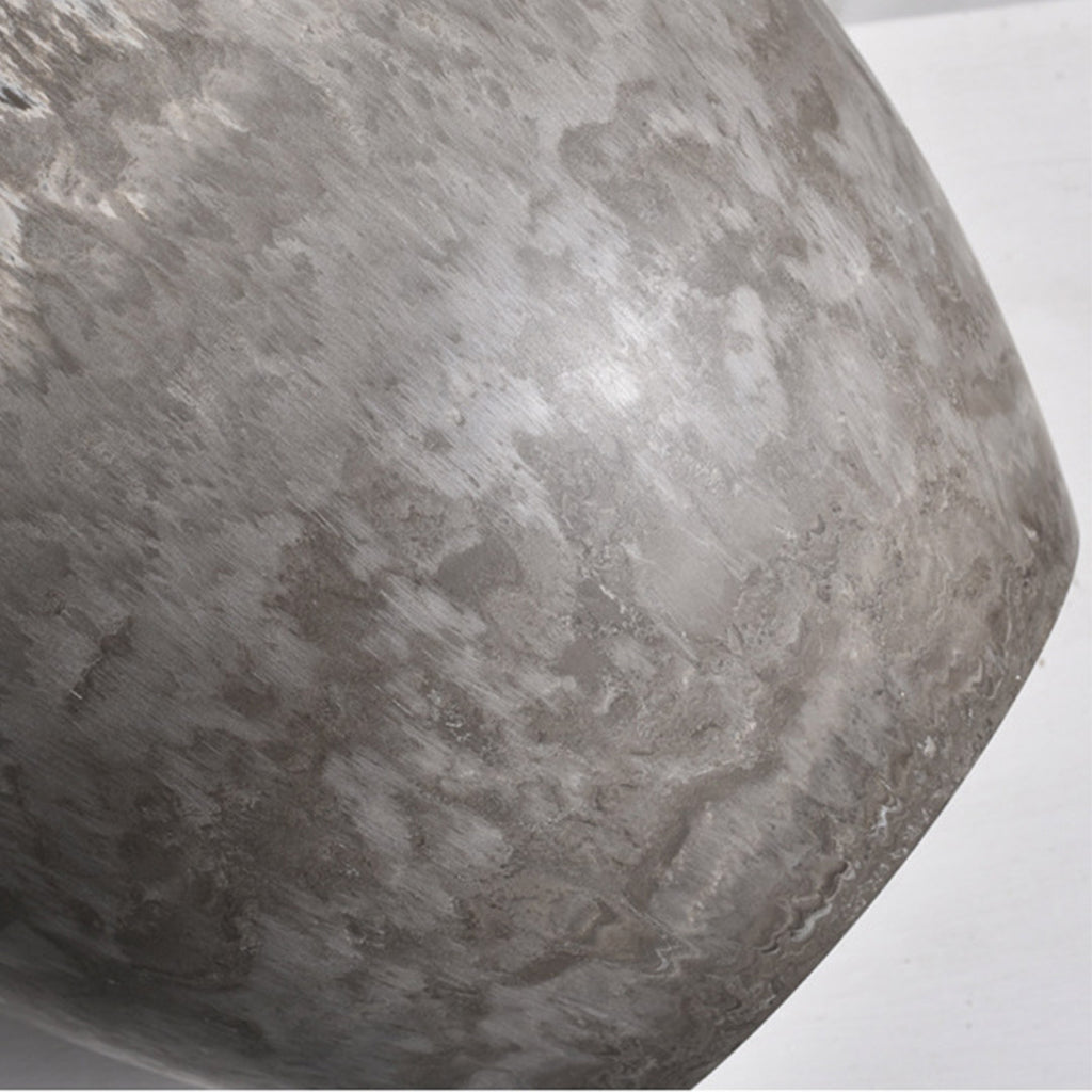 27cm Rock Grey Round Resin Planter