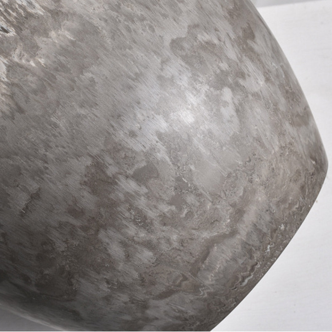 27cm Rock Grey Round Resin Planter