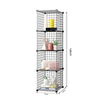 Black 4 Tier Cube Organiser