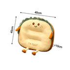 Smiley Face Toast Bread Cushion