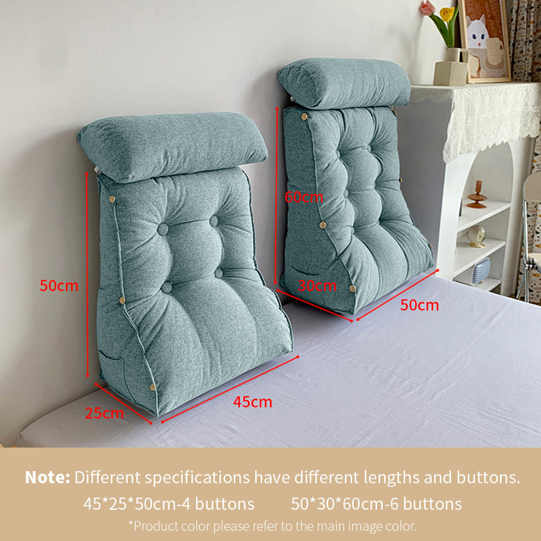 45cm Green Wedge Lumbar Pillow