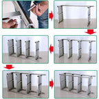 4 Tier Stainless Steel Display Shelf 150CM