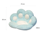 80cm Mint Blue Paw Shape Cushion