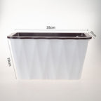 White Rectangular Flowerpot Vegetable Herb Planters Box Small
