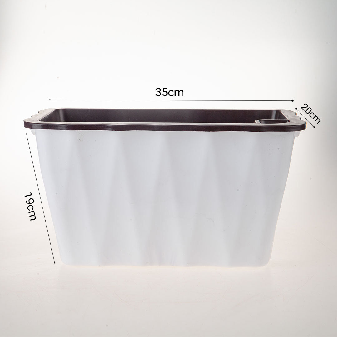 White Rectangular Flowerpot Vegetable Herb Planters Box Small