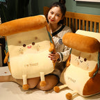 Cute Face Toast Bread Wedge Cushion Small