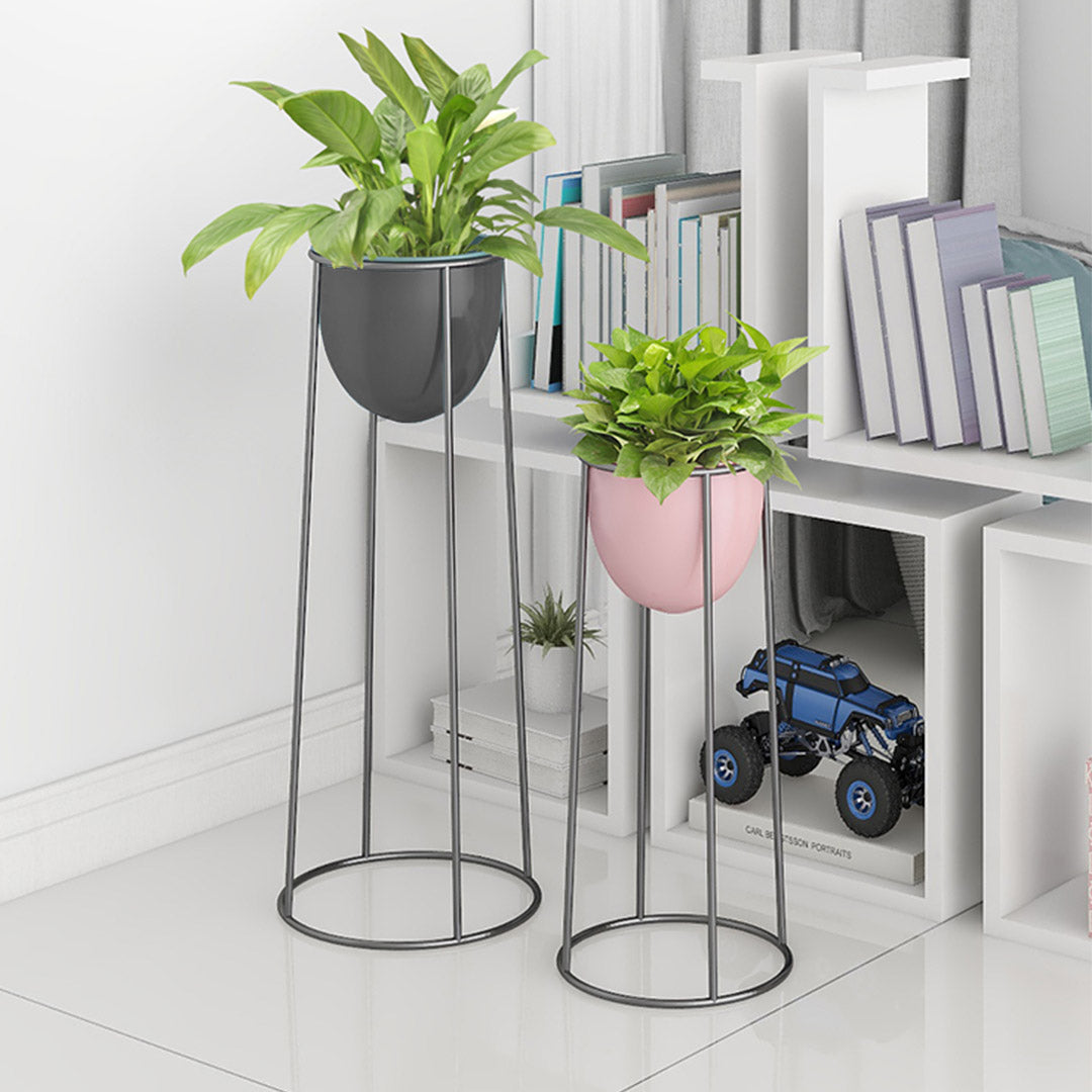 70CM Round Wire Metal Black Pot Holder Rack