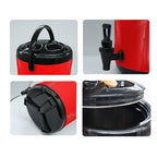 14L Stainless Steel Milk Tea Barrel with Faucet Red