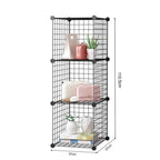 Black 3 Tier Cube Organiser