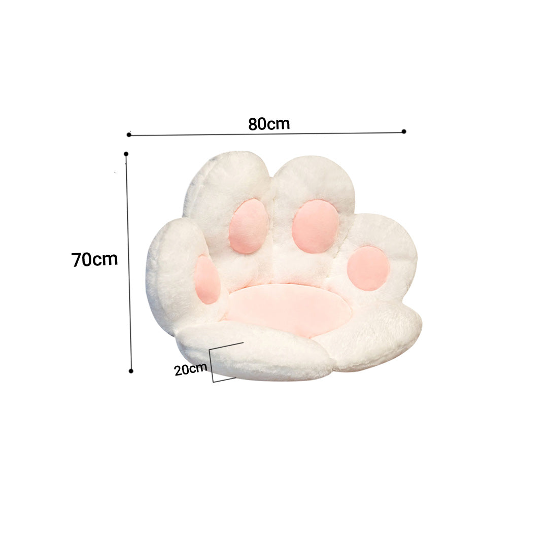 80cm White Paw Shape Cushion