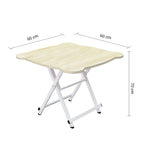 White Minimalist Cat Ear Foldable Portable Table