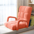 Floor Recliner Lazy Chair with Armrest Orange