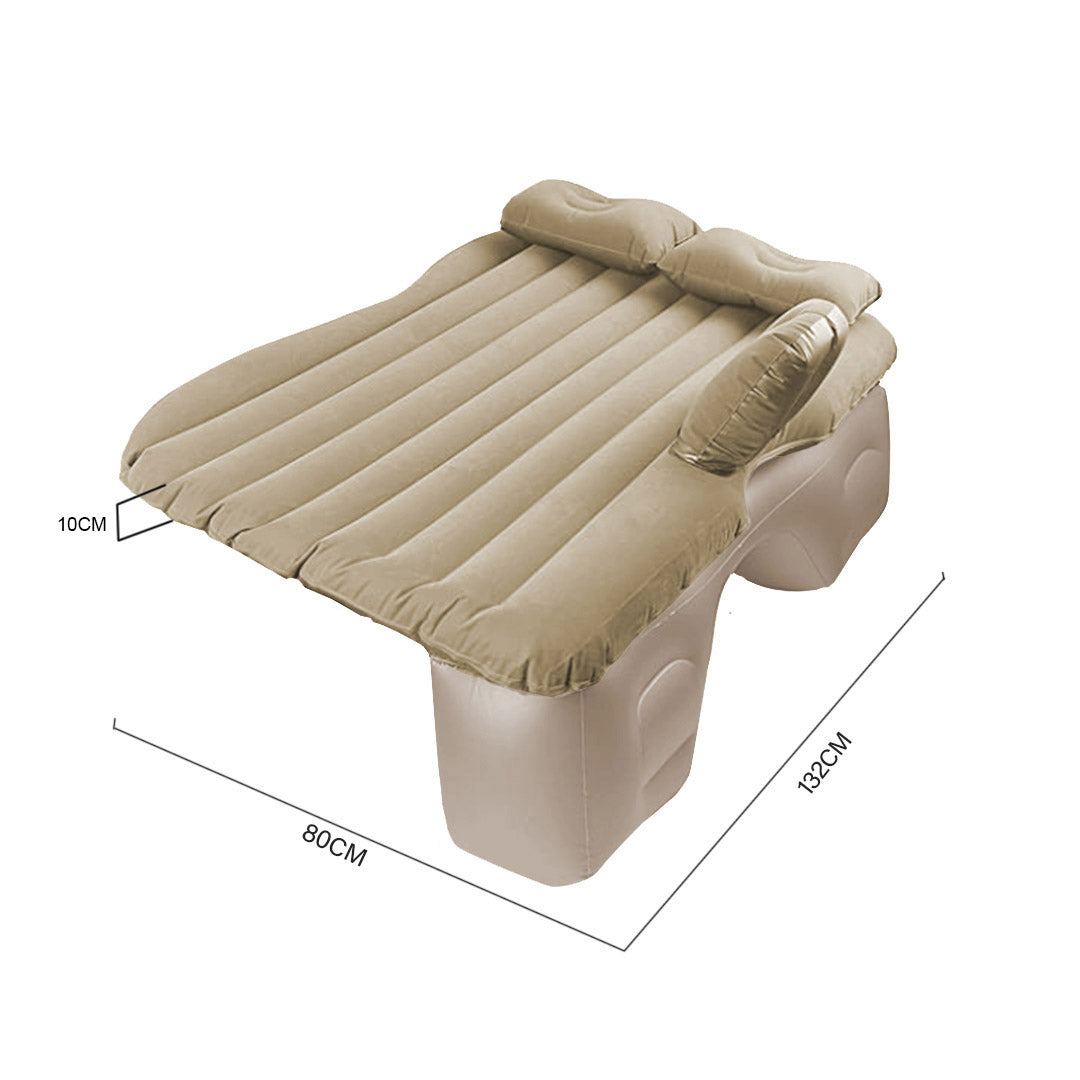 Beige Stripe Inflatable Car Mattress