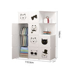 10 Cubes White Portable Wardrobe
