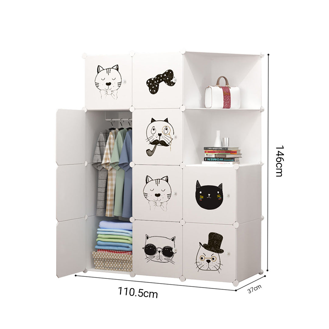 10 Cubes White Portable Wardrobe