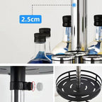 2 Tier Black Round Multi-Function Kitchen Seasoning Organiser Shelf