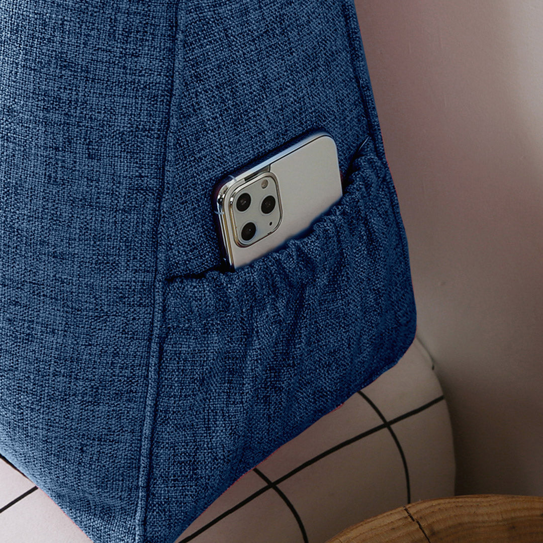 SOGA 120cm Blue Wedge Bed Cushion