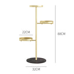 3 Tier Gold Round Plant Stand