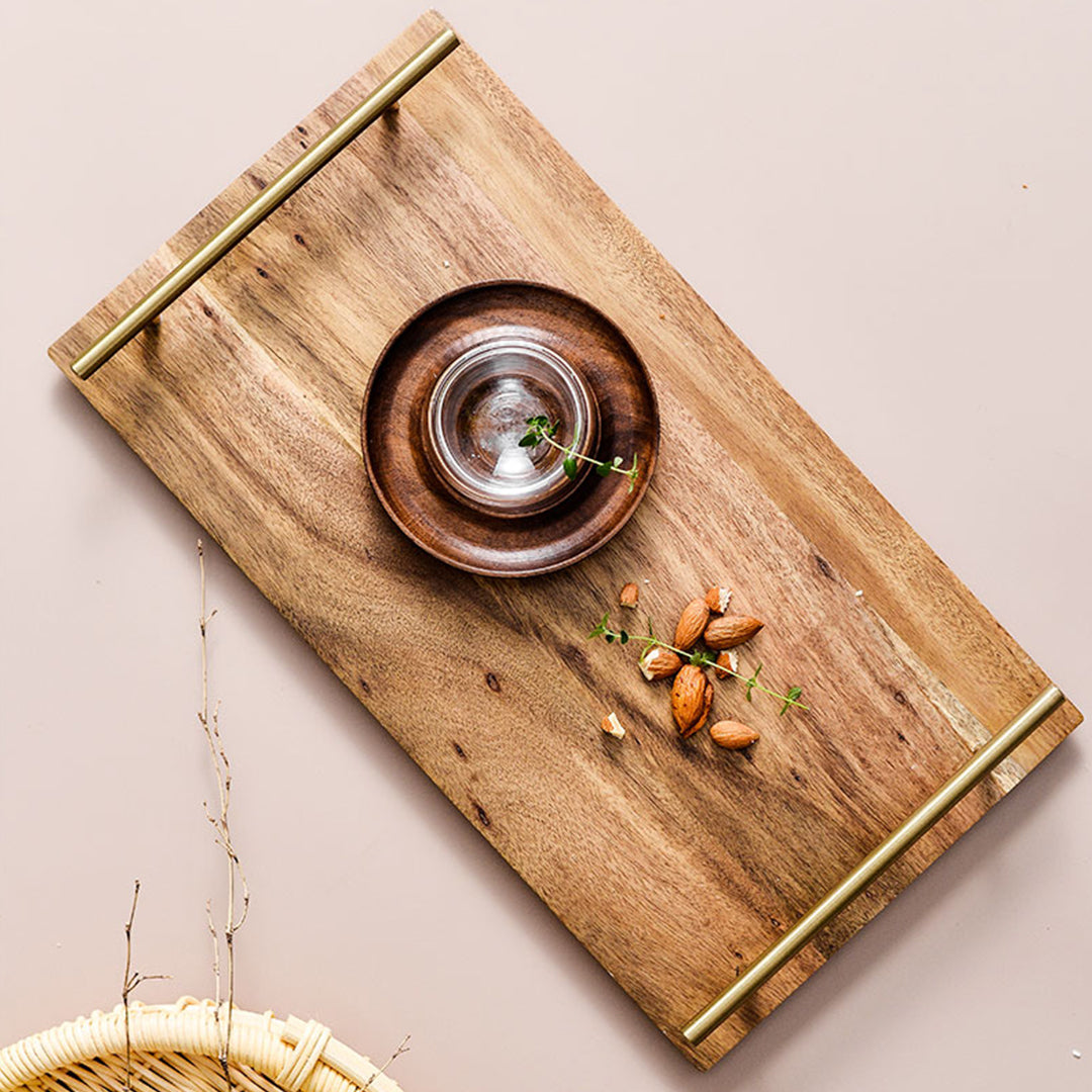 30cm Brown Rectangle Wooden Acacia Board