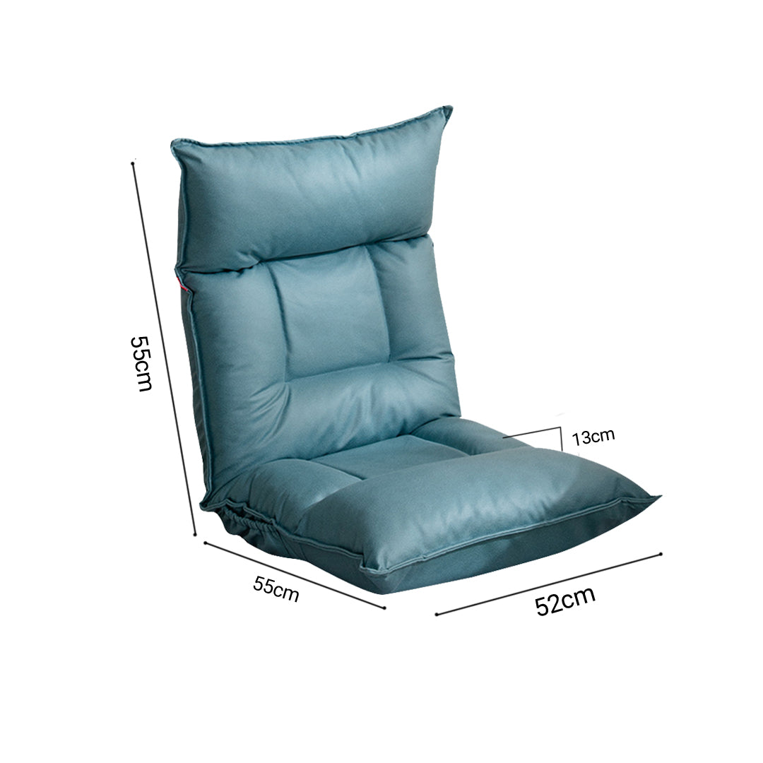 Air Leather Floor Recliner Lazy Chair Green