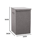 Grey Medium Laundry Hamper Storage Box