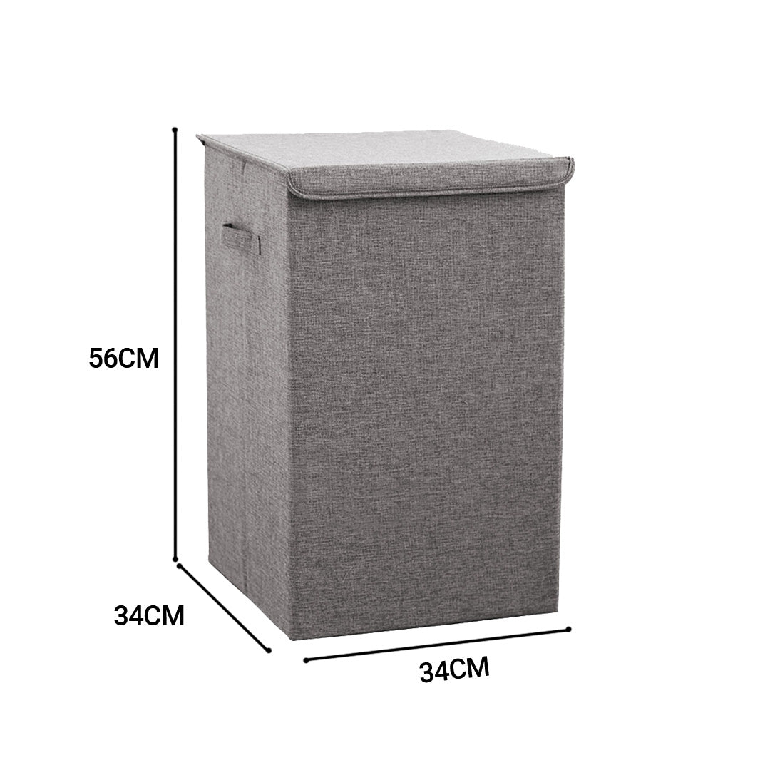 Grey Medium Laundry Hamper Storage Box