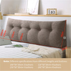 SOGA 120cm Coffee Wedge Bed Cushion