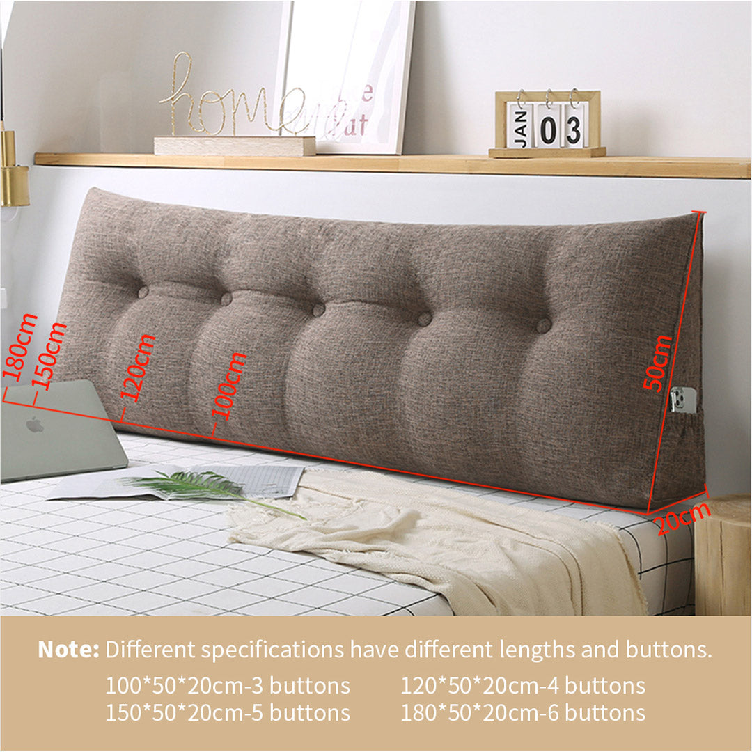 SOGA 120cm Coffee Wedge Bed Cushion