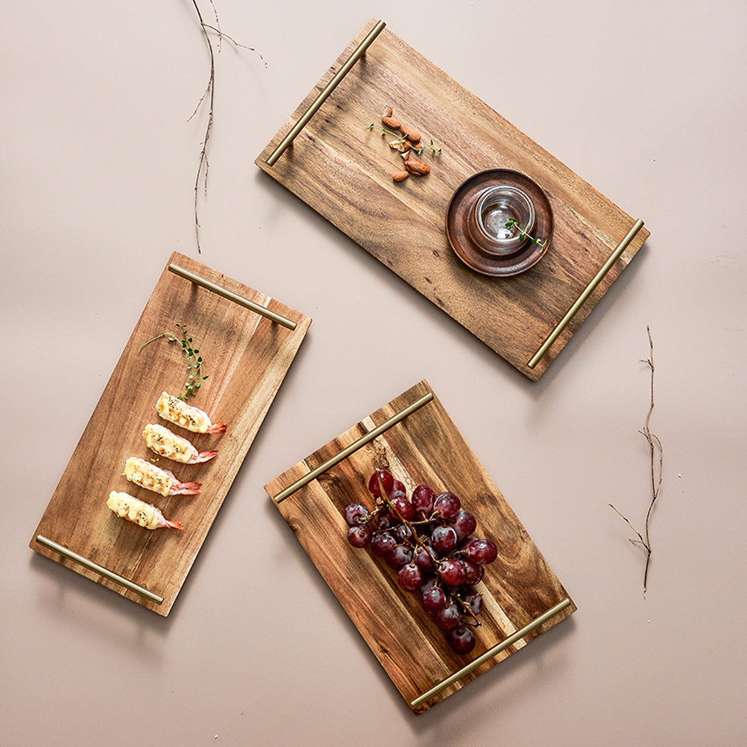 30cm Brown Rectangle Wooden Acacia Board