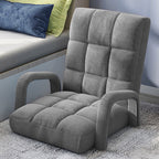 Floor Recliner Lazy Chair with Armrest Grey