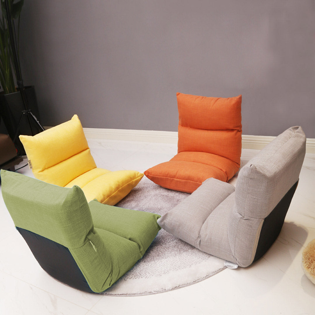 Floor Recliner Lazy Sofa Yellow Green