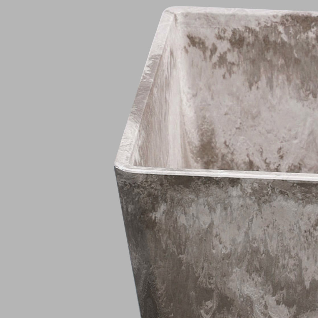 27cm Sand Grey Square Planter