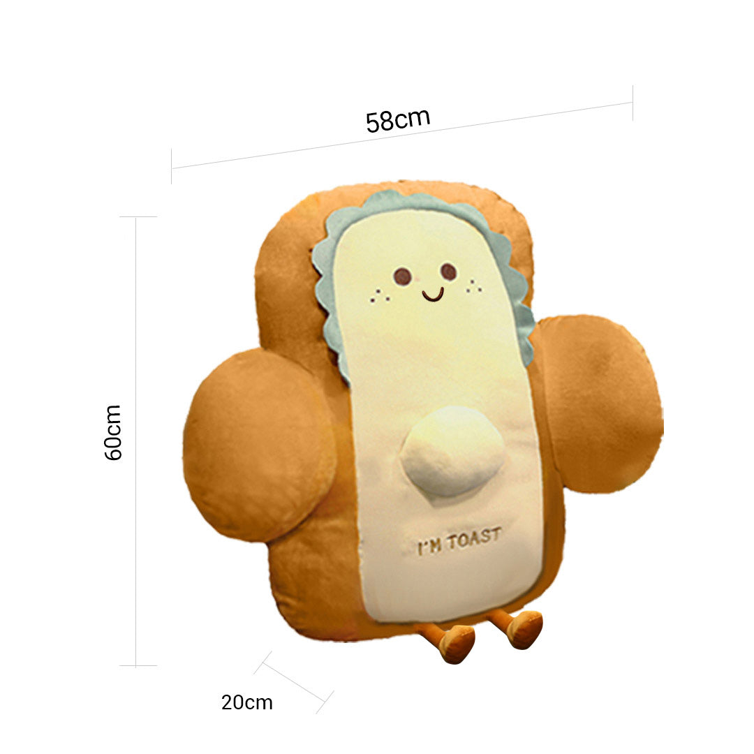58cm Smiley Face Toast Bread Cushion