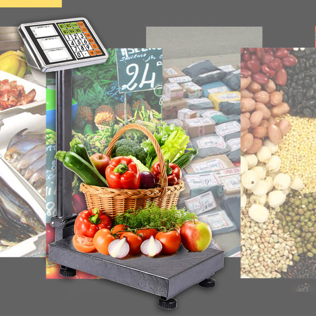 150kg Electronic Platform Scale Black