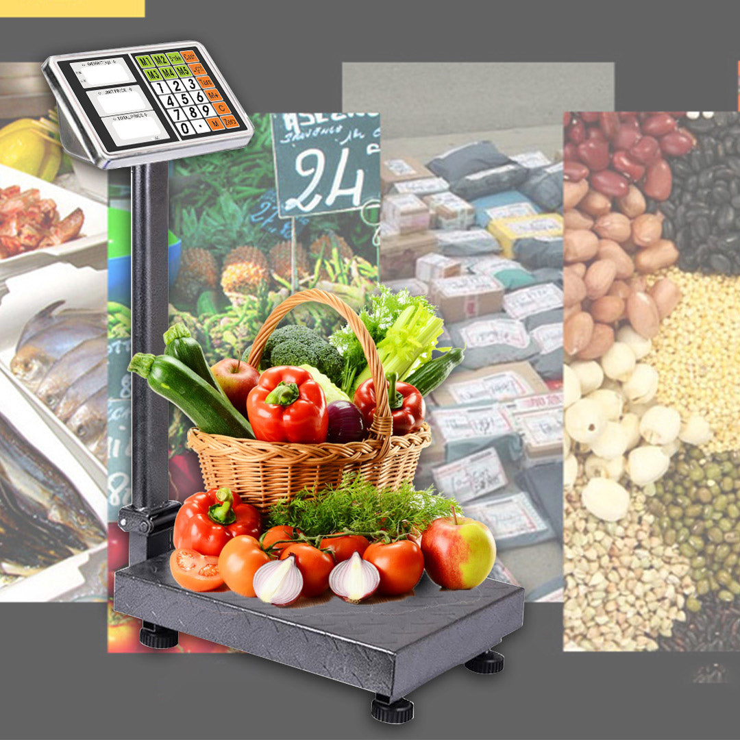 150kg Electronic Platform Scale Black