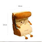 Smiley Face Toast Bread Wedge Cushion Small