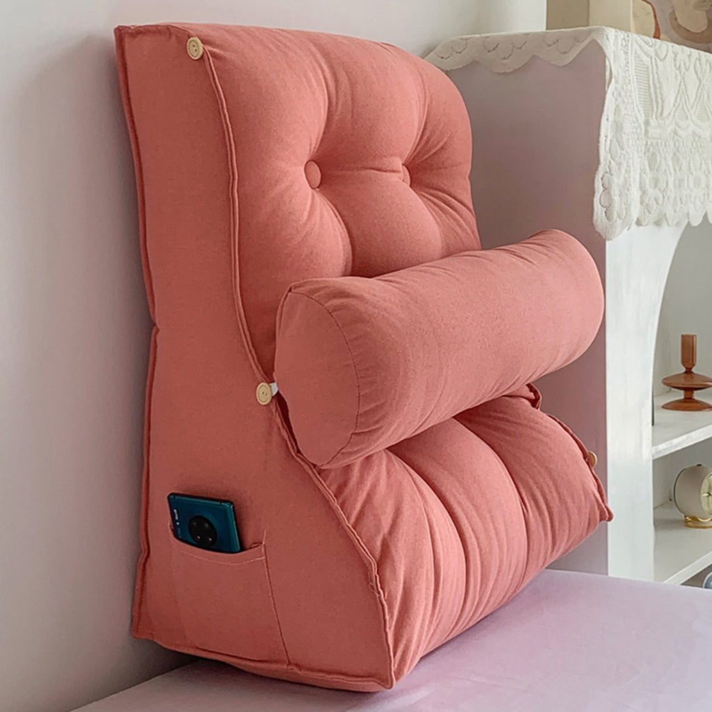45cm Peach Wedge Lumbar Pillow