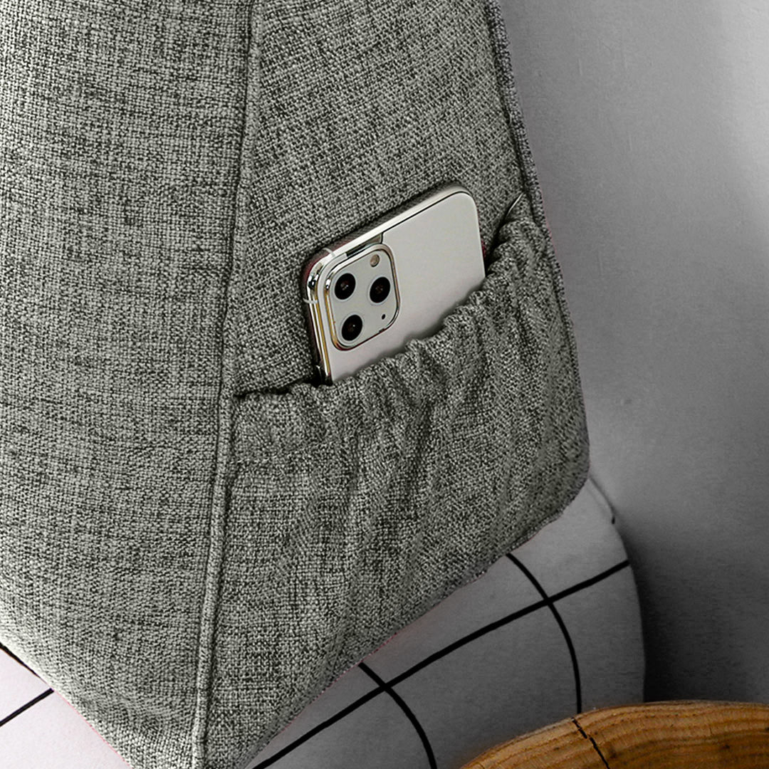 SOGA 180cm Grey Wedge Bed Cushion