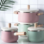 Blue Ceramic Saucepan Stockpot Set