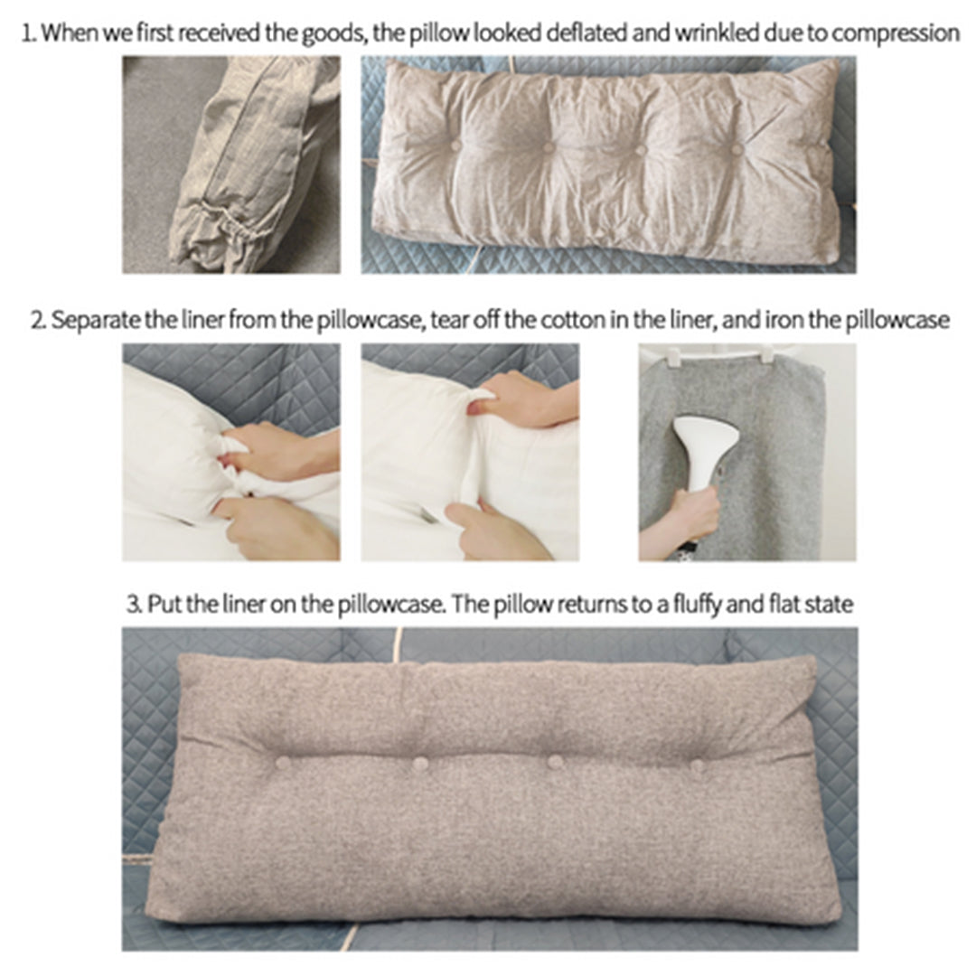 Soga 120cm  Beige Triangular Wedge Bed Pillow
