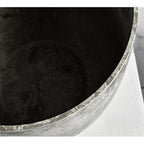 32cm Weathered Grey Round Resin Planter