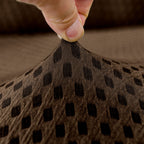 Coffee Colored 1- Seater Sofa Cover with Ruffled Skirt
