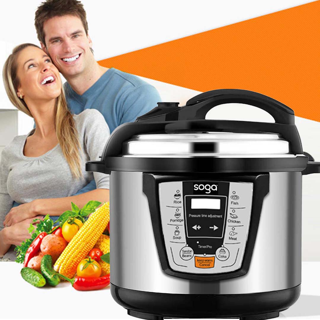 Electric Stainless Steel Pressure Cooker 8L Multicooker 16