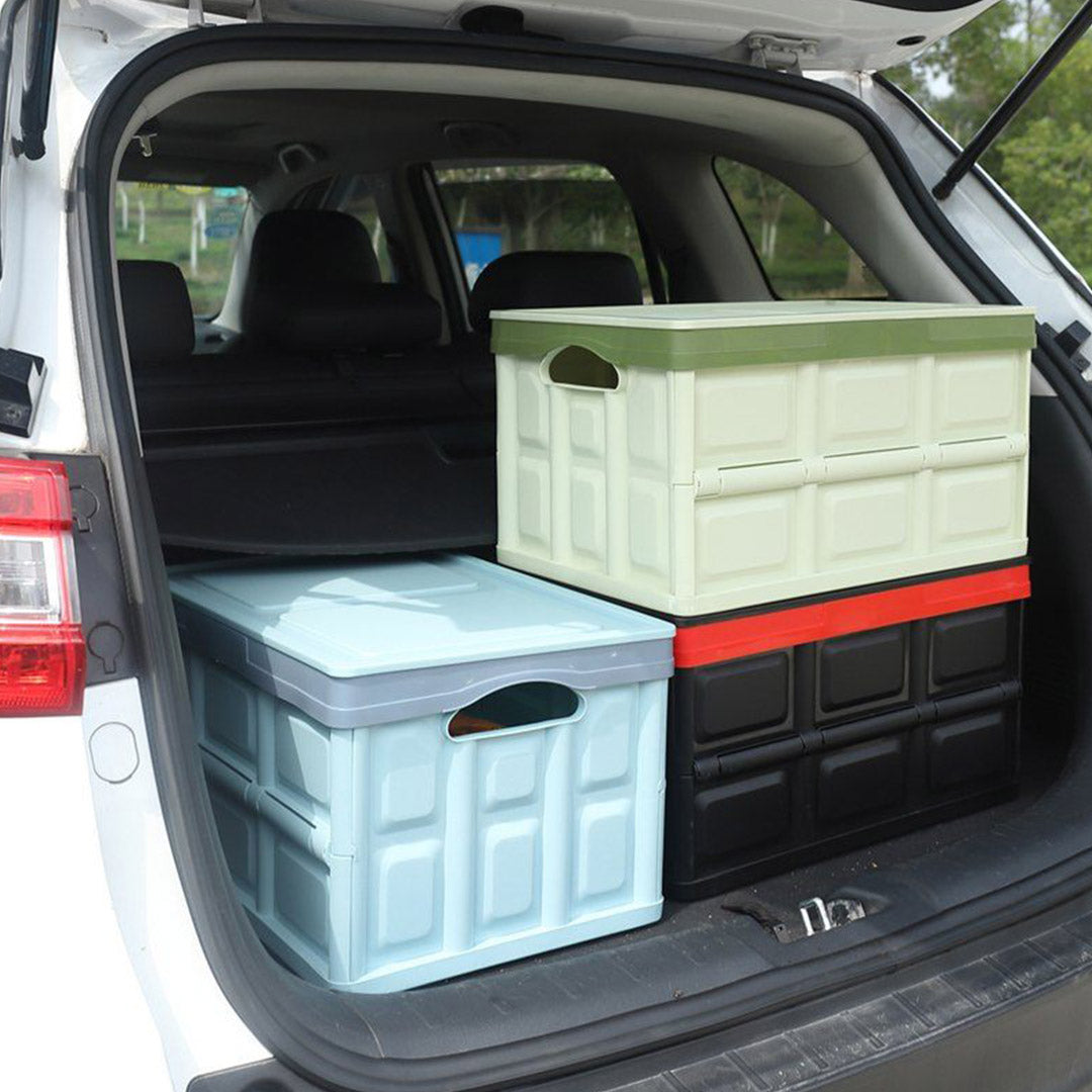 30L Collapsible Car Trunk Storage Box Green