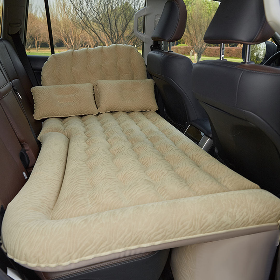 Beige Inflatable Car Boot Mattress
