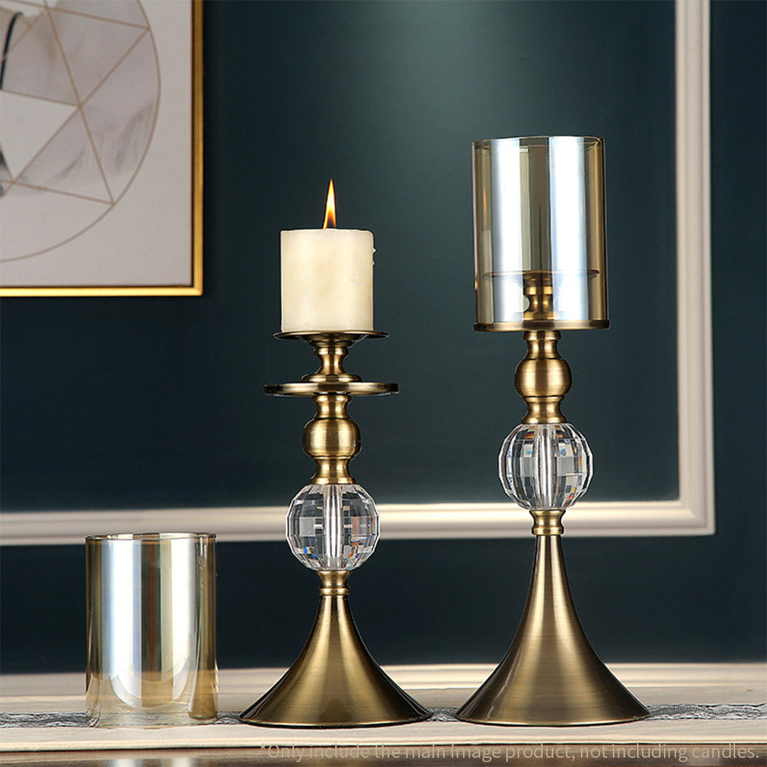 38cm Glass Candle Holder